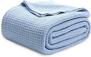 Bedsure Mantas de algodón 100% tamaño Queen