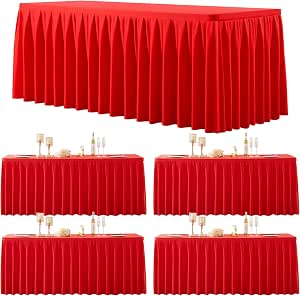 Sin Marca Manteles Rectangulares Rojos 6 pies