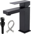 Grifo de Baño Negro Mate con Dren Emergente
