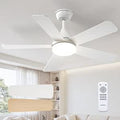 Addlon Ventilador de Techo Blanco con Luz