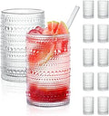 Vasos clásicos de vidrio con abalorio