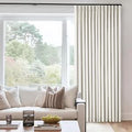 TWODRAPES Cortinas opacas de lino color crema