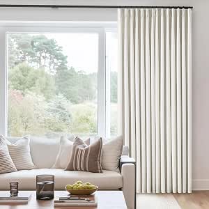 TWODRAPES Cortinas opacas de lino color crema