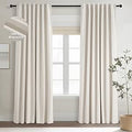 Cortinas opacas de lino 96 pulgadas