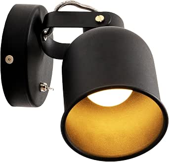 Aisilan - Lámpara de pared negra regulable
