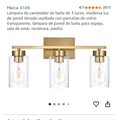 Aplique de baño 3 luces dorado moderno