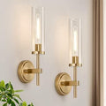 Juego de apliques de pared oro cepillado