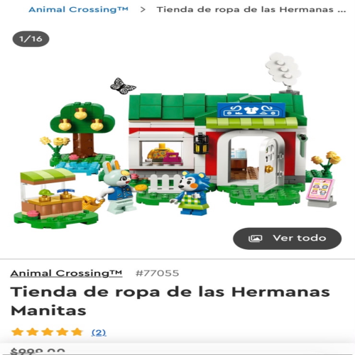 Lego animal crossing tienda de ropa