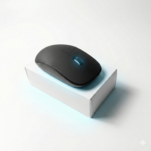 Mouse Inalámbrico Óptico - Negro Mate (Requiere 1 Batería AA)