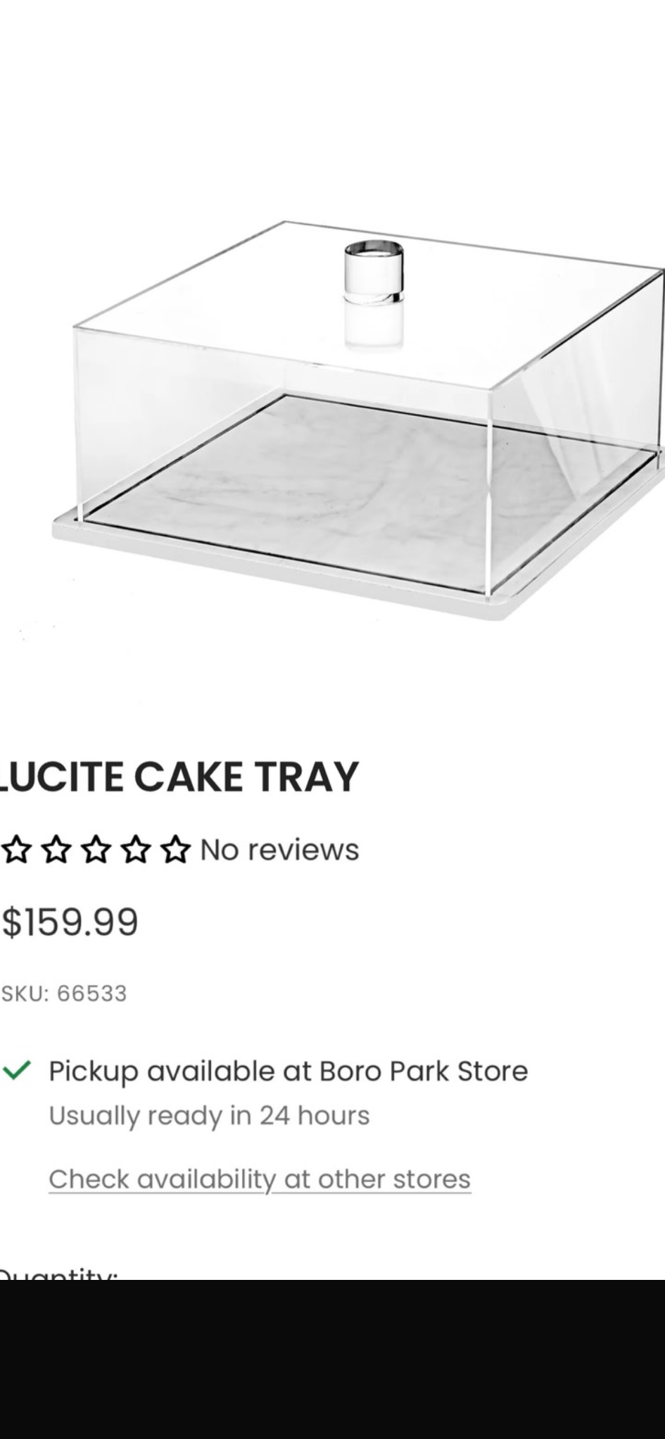 Lucite Cake Tray