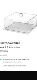 Lucite Cake Tray