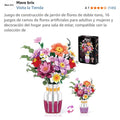 Juego de construcción tipo lego de flores de 1,278 piezas
