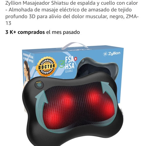 Masajeador Zyllion Shiatsu con Calor