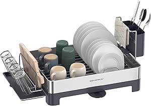 Escurreplatos de Acero Inoxidable SONGMICS