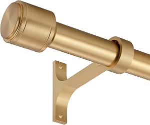 Cortinero dorado para ventanas de 16 a 120 pulgadas
