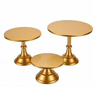 Soporte para Pasteles de Hierro Dorado
