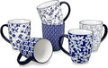 vancasso Juego de tazas de café de porcelana