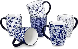 vancasso Juego de tazas de café de porcelana