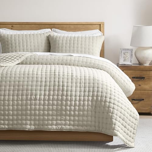 Juego de Ropa de Cama 3 Piezas Queen Beige